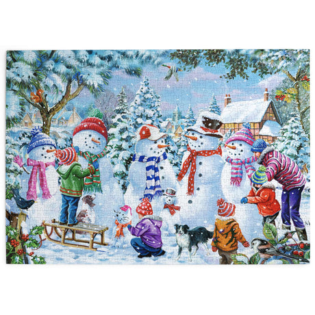 Seven Silly Snowmen 1000 Jigsaw Piece Puzzle
