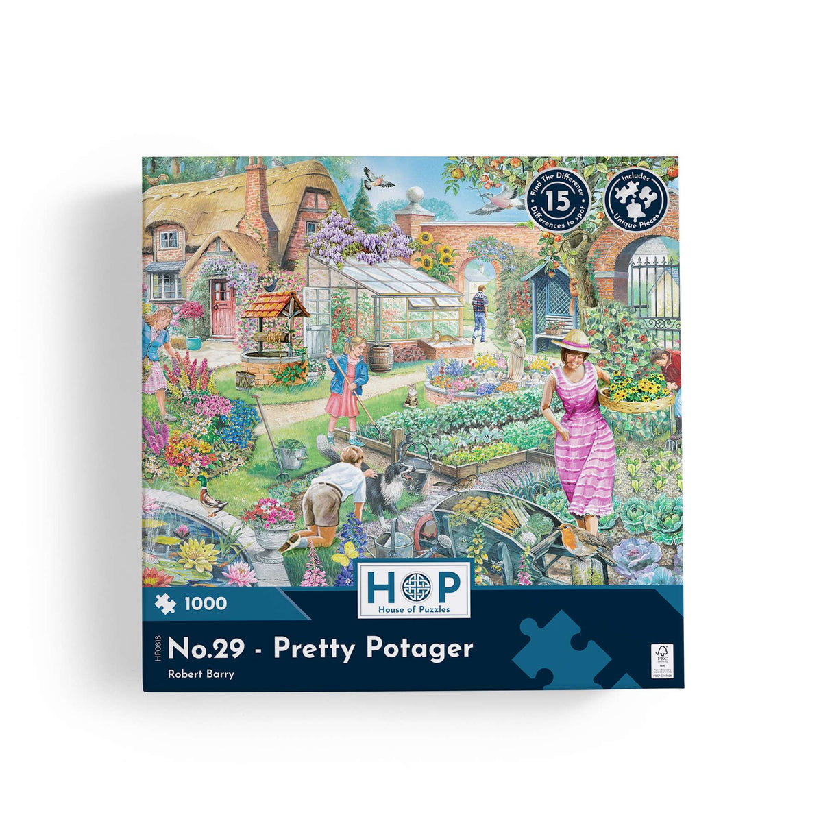 No.29 Pretty Potager Find The Difference 1000 Piece Jigsaw Puzzle