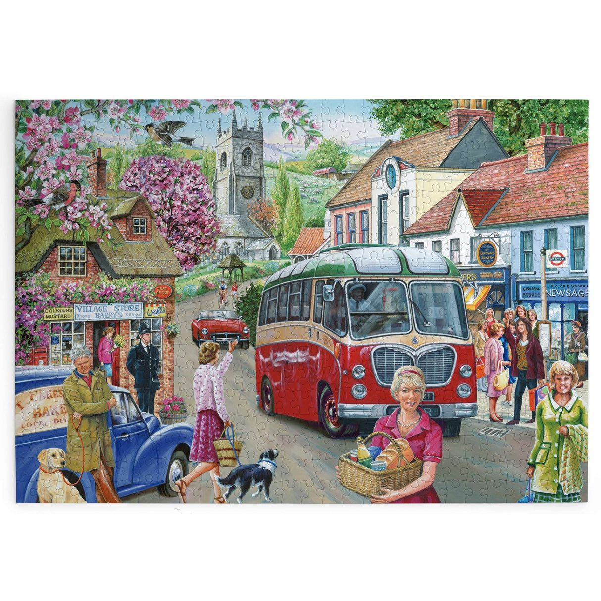 Here Comes the Bus 500 Piece Jigsaw Puzzle