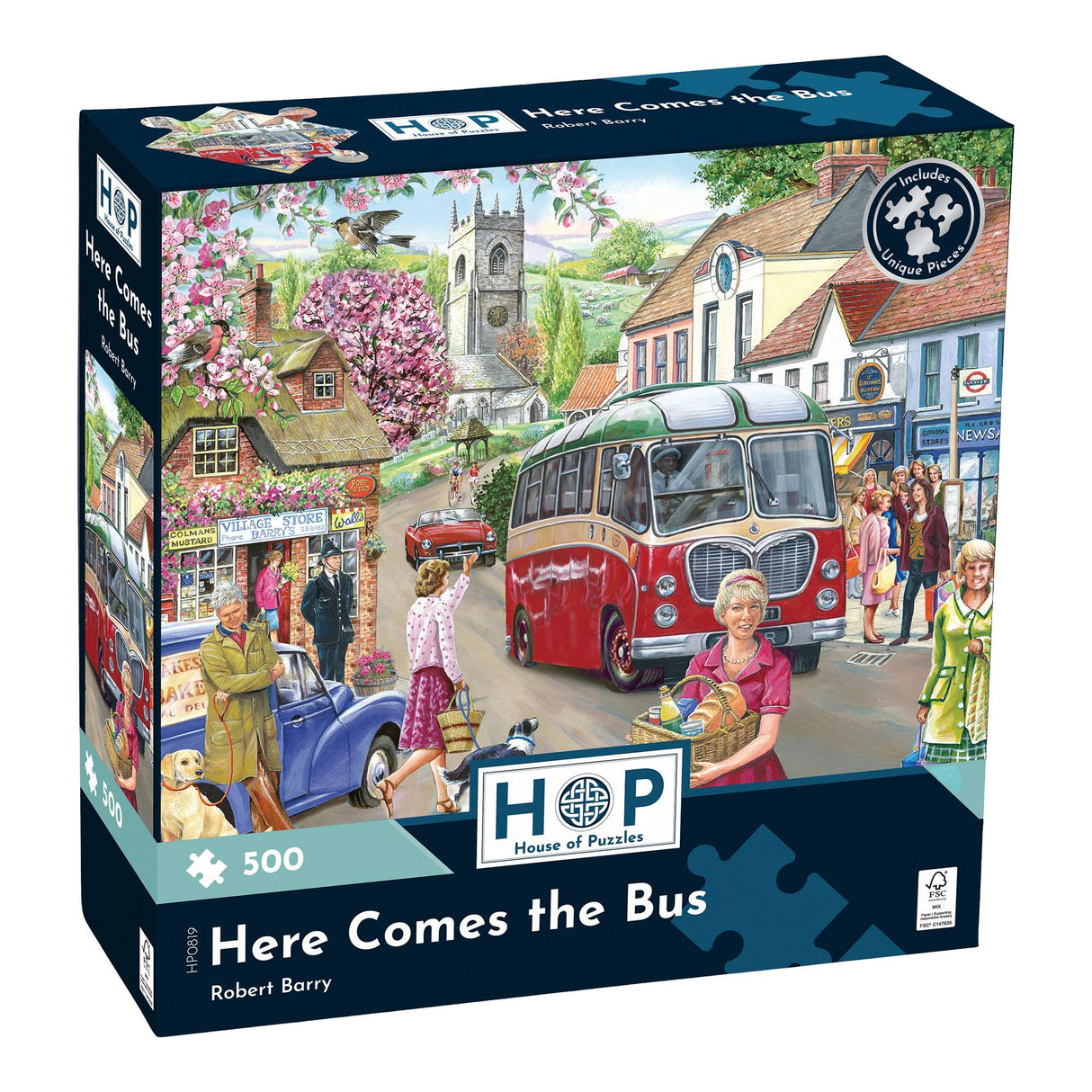 Here Comes the Bus 500 Piece Jigsaw Puzzle