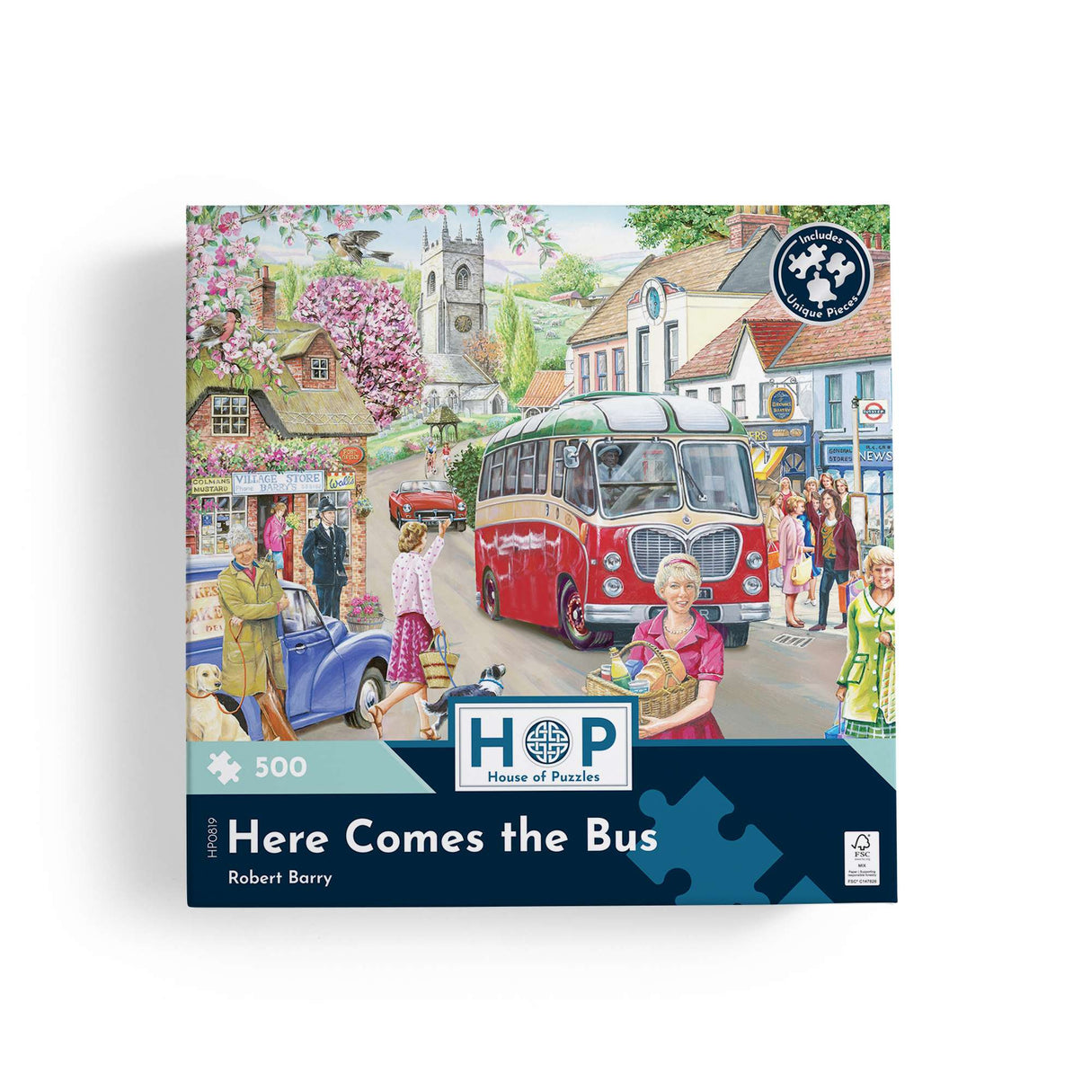 Here Comes the Bus 500 Piece Jigsaw Puzzle