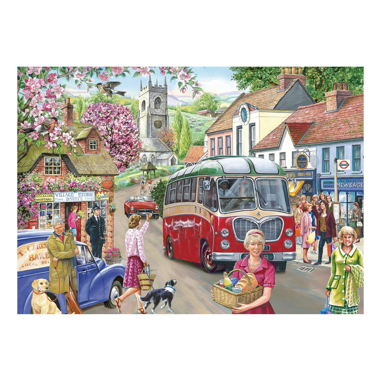 Here Comes the Bus 500 Piece Jigsaw Puzzle