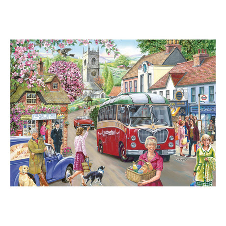 Here Comes the Bus 500 Piece Jigsaw Puzzle