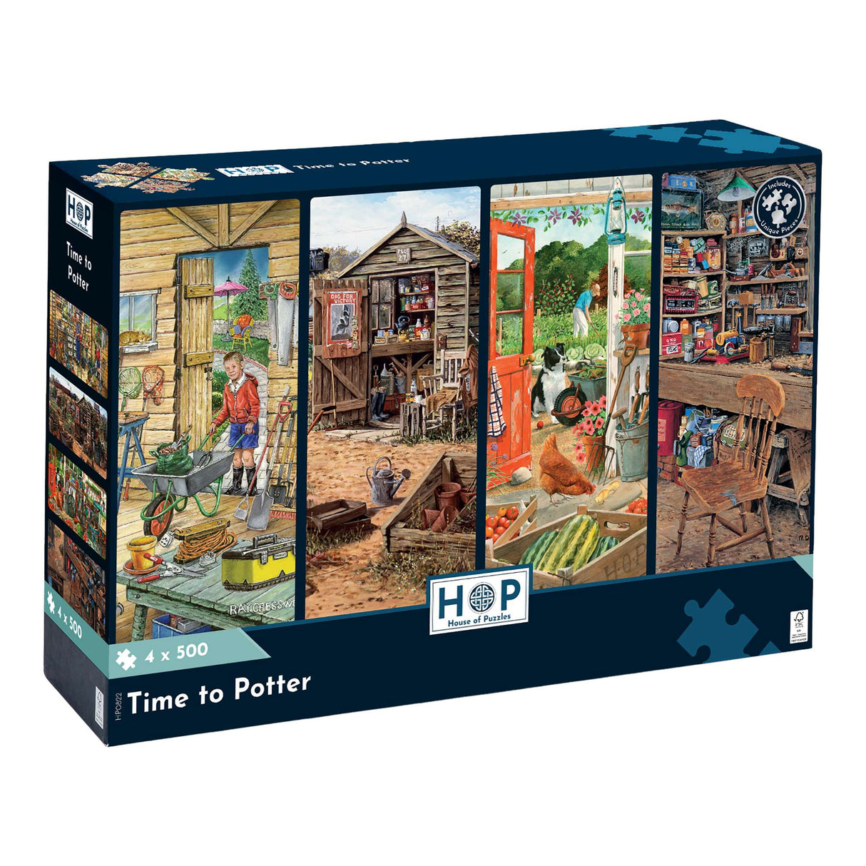 4 x 500 - Time to Potter 500 Piece Jigsaw Puzzle