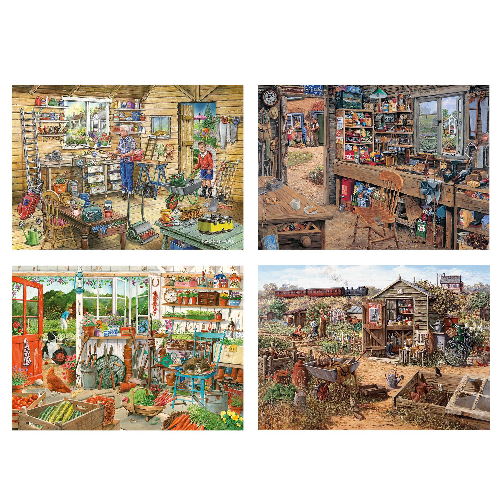 Time to Potter 4 x 500 | Garden & Flowers Jigsaw | House of Puzzles