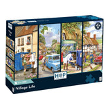 4 x 500 - Village Life 500 Piece Jigsaw Puzzle