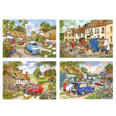 4 x 500 - Village Life 500 Piece Jigsaw Puzzle