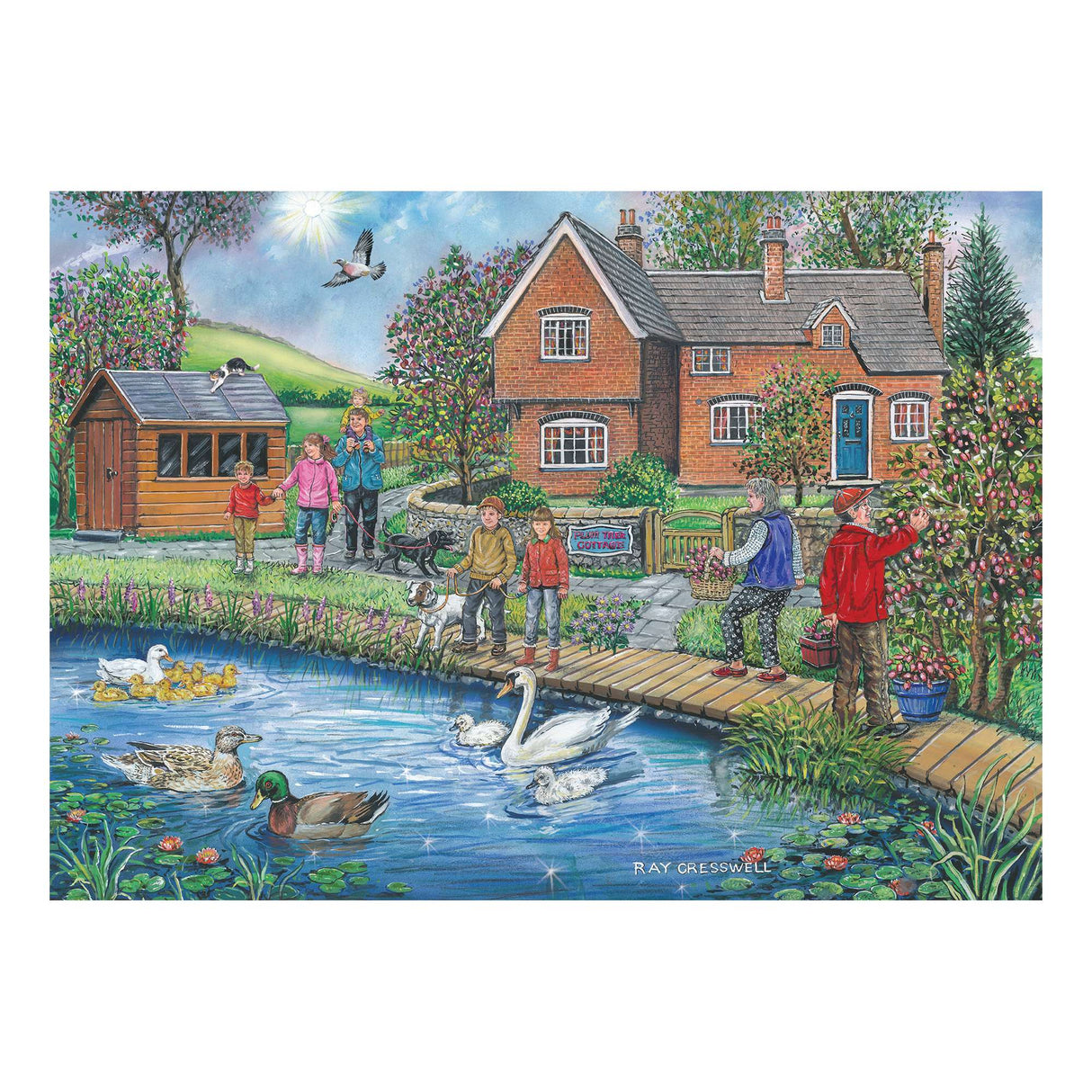 Plum Cottage BIG 250 Jigsaw Puzzle