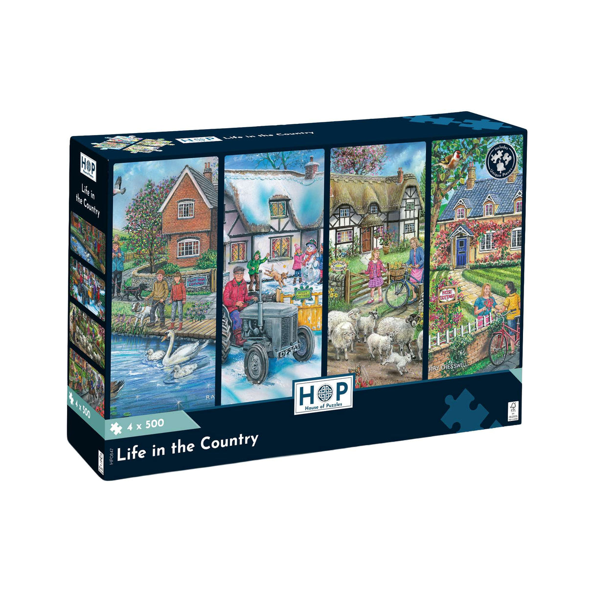 Life in the Country - 4 x 500 Piece Jigsaw Puzzle