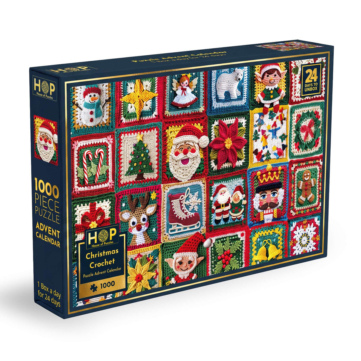 Christmas Crochet 1000 Piece Advent Calendar Jigsaw Puzzle
